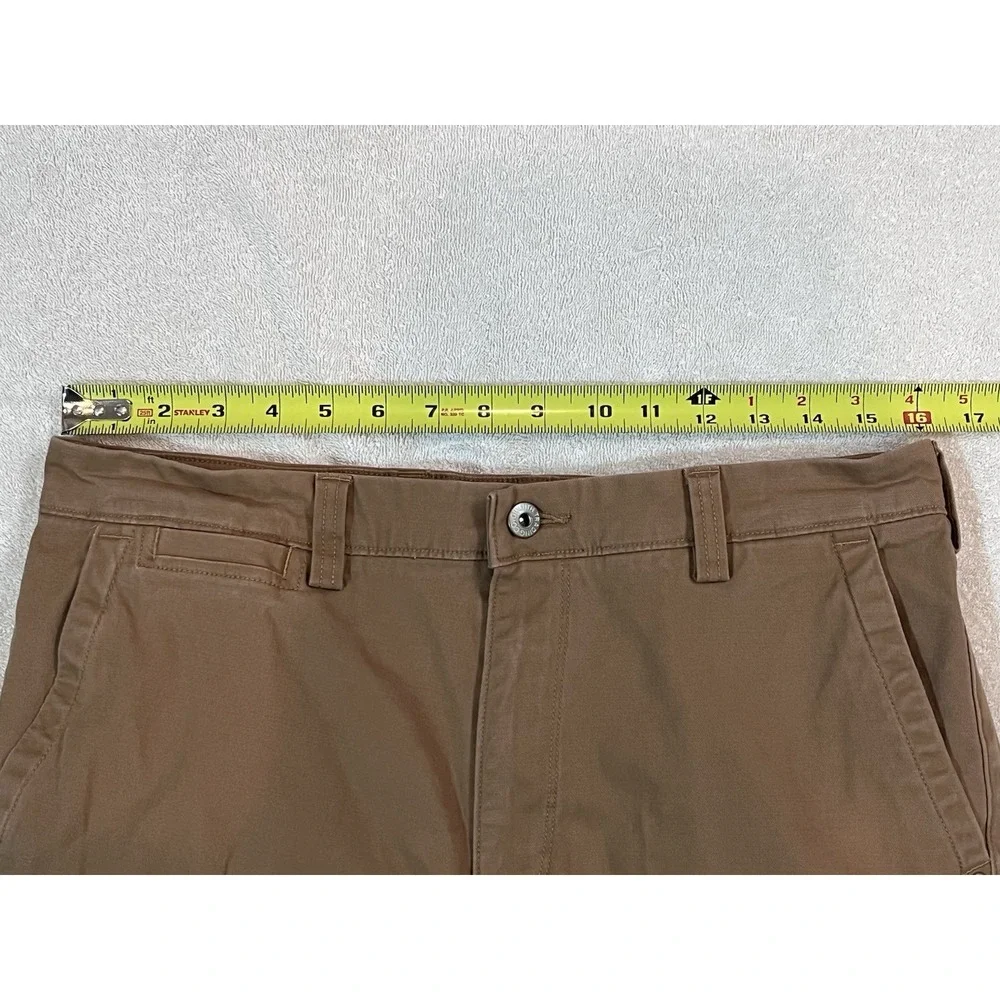 Duluth Trading Co Mens Flex Ballroom Khakis Brown Relaxed Fit Work Pants 32x30